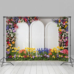 Aperturee - Aperturee Triple Arch Door Floral And Elegant Wedding Backdrop