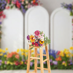 Aperturee - Aperturee Triple Arch Door Floral And Elegant Wedding Backdrop