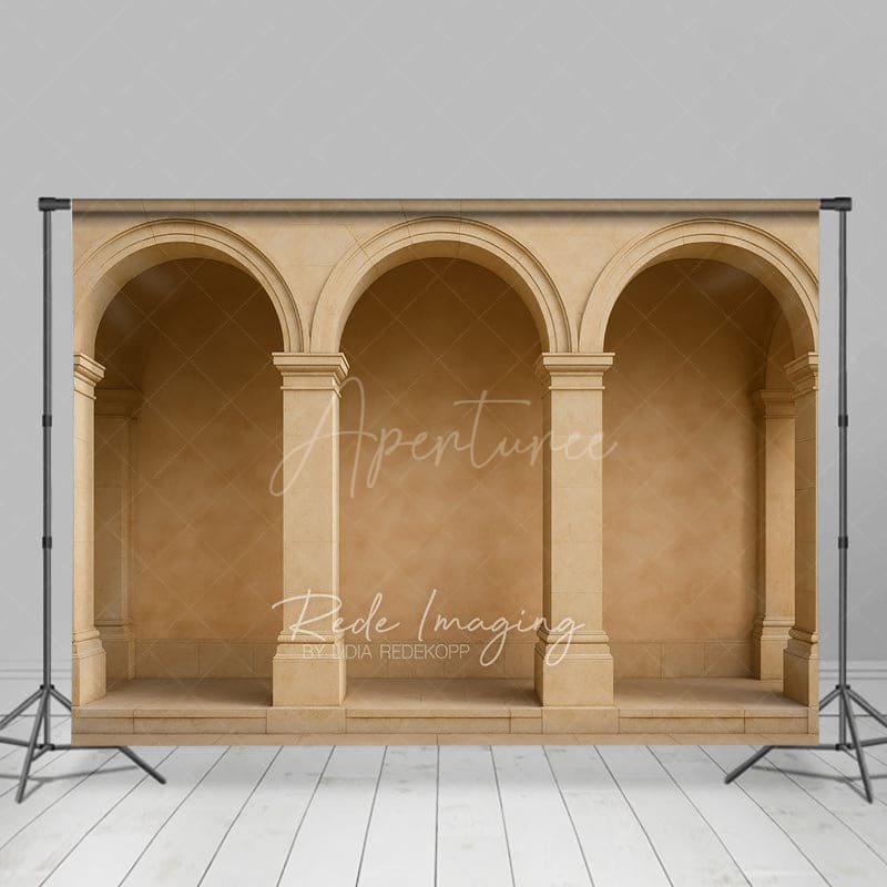 Aperturee - Aperturee Triple Arch Nude Color Architecture Photo Backdrop
