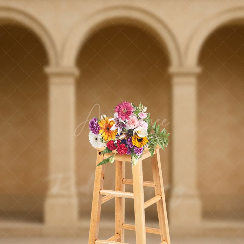 Aperturee - Aperturee Triple Arch Nude Color Architecture Photo Backdrop