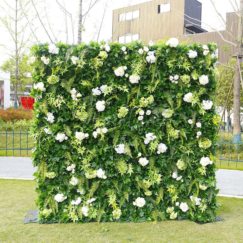 Aperturee - Aperturee Tropical Greenery White Floral Wall For Party Decor