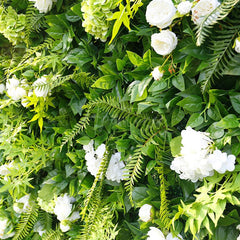 Aperturee - Aperturee Tropical Greenery White Floral Wall For Party Decor