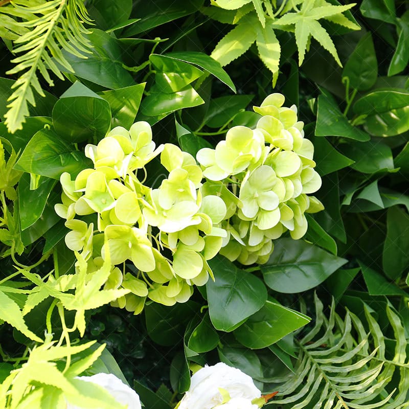 Aperturee - Aperturee Tropical Greenery White Floral Wall For Party Decor