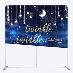 Aperturee - Aperturee Twinkle Star Galaxy Moon Baby Shower Tension Backdrop