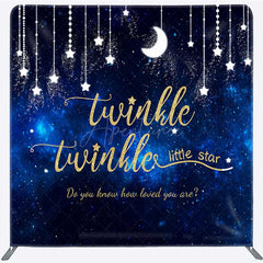 Aperturee - Aperturee Twinkle Star Galaxy Moon Baby Shower Tension Backdrop
