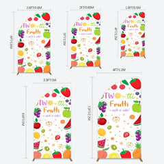 Aperturee - Aperturee Two Tti Frutti Such A Cutie Birthday Half Moon Arch Backdrop