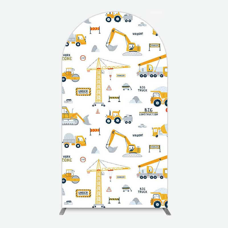 Aperturee Aperturee Under Construction Excavator Baby Shower Arch Backdrop