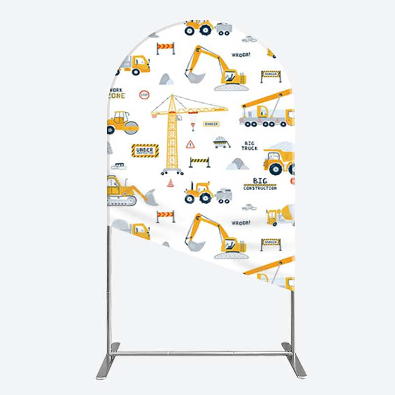 Aperturee Aperturee Under Construction Excavator Baby Shower Arch Backdrop