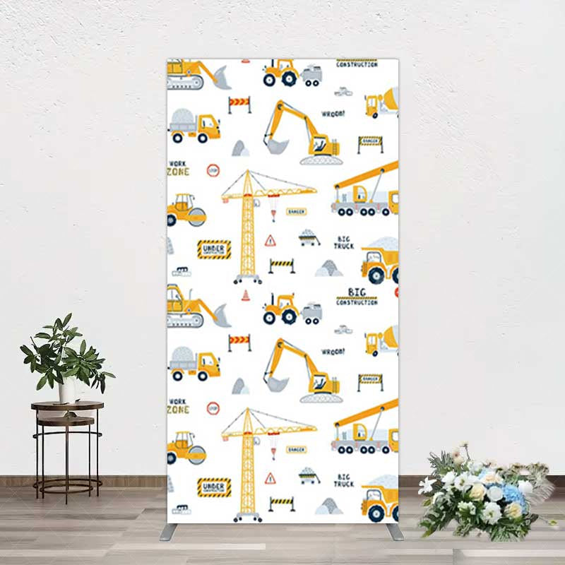Aperturee Aperturee Under Construction Excavator Baby Shower Rectangle Backdrop