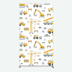 Aperturee Aperturee Under Construction Excavator Baby Shower Rectangle Backdrop