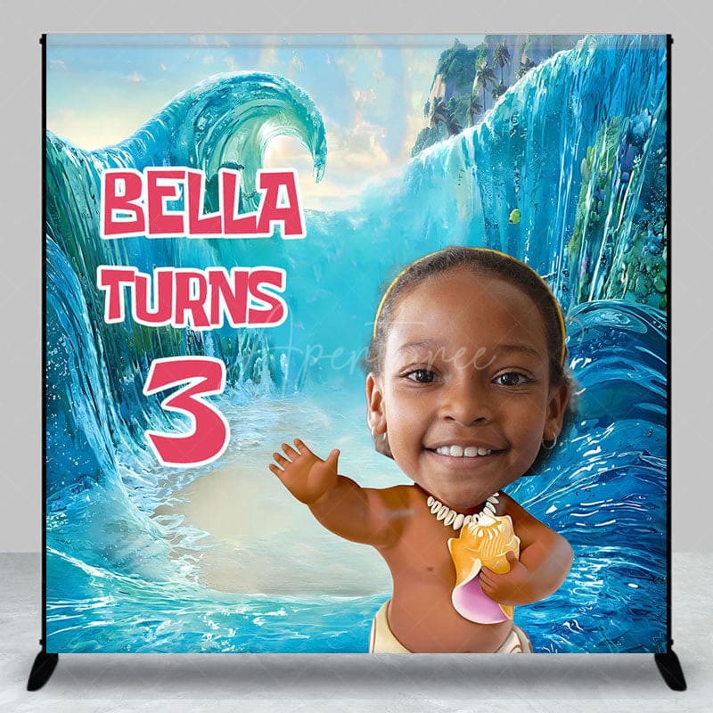 Aperturee - Aperturee Under The Sea Cartoon Custom Photo Birthday Backdrop