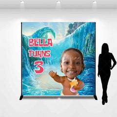 Aperturee - Aperturee Under The Sea Cartoon Custom Photo Birthday Backdrop