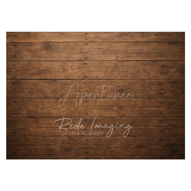 Aperturee - Aperturee Uneven Brown Wood Pattern Rubber Floor Mat For Photo