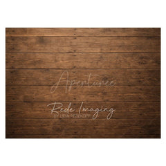 Aperturee - Aperturee Uneven Brown Wood Pattern Rubber Floor Mat For Photo