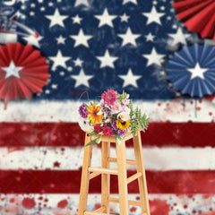 Aperturee - Aperturee USA Flag Celebrate Independence Day Holiday Backdrop