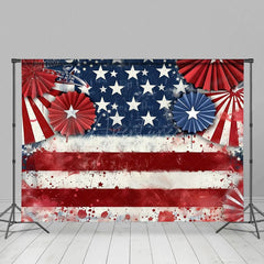 Aperturee - Aperturee USA Flag Celebrate Independence Day Holiday Backdrop