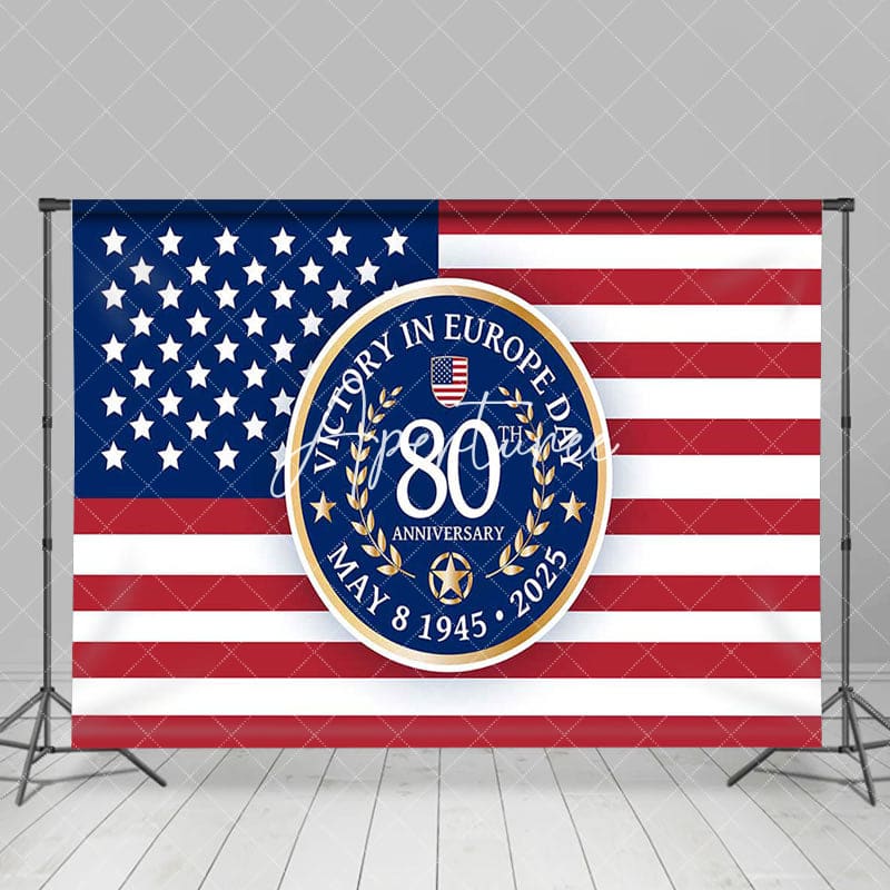 Aperturee - Aperturee Usa Flag Commemorate Victory In Europe Day Backdrop
