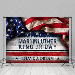 Aperturee - Aperturee Usa Flag Retro Wood I Have A Dream Mlk Day Backdrop