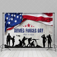 Aperturee - Aperturee Usa Flag Soldier National Armed Forces Day Backdrop