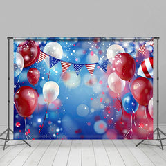 Aperturee - Aperturee USA Flags Balloon Bokeh Vibe Photography Backdrop