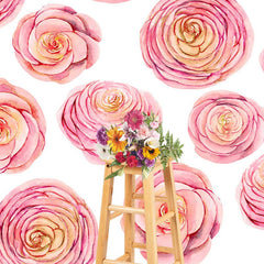 Aperturee - Aperturee Various Pink Flowers Repetitive Photography Backdrop