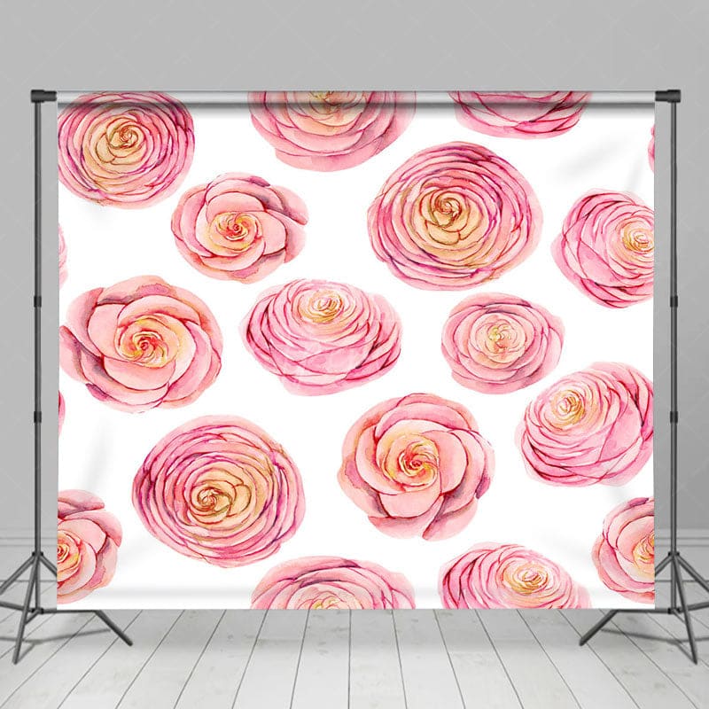 Aperturee - Aperturee Various Pink Flowers Repetitive Photography Backdrop