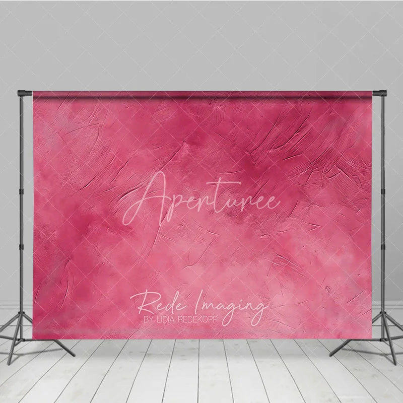 Aperturee - Aperturee Vibrant Fuchsia Pink Textured Photography Backdrop Abstract Artistic Wall Decor for Professional Studio Shoots