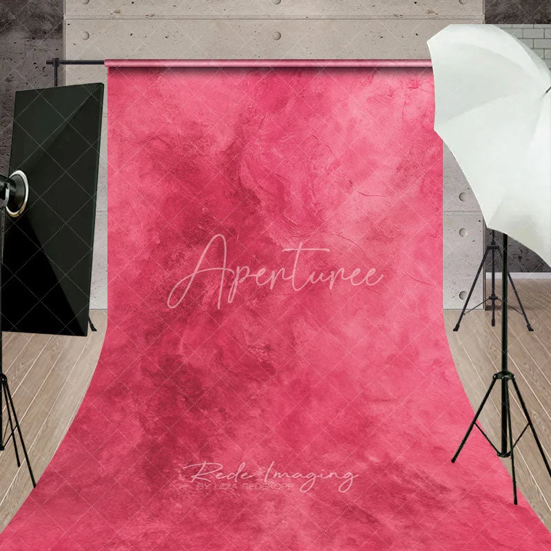 Aperturee - Aperturee Vibrant Pink and Magenta Textured Abstract Stucco Sweep Backdrop Modern Artistic Photography Background
