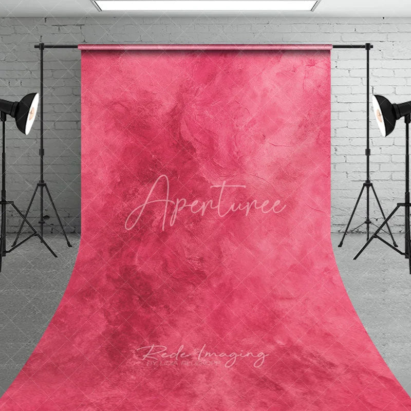 Aperturee - Aperturee Vibrant Pink and Magenta Textured Abstract Stucco Sweep Backdrop Modern Artistic Photography Background