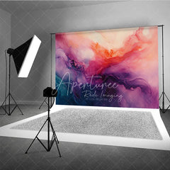 Aperturee - Aperturee Vibrant Pink Purple Orange Teal Abstract Fluid Art Photography Backdrop Artistic Dreamy Studio Background