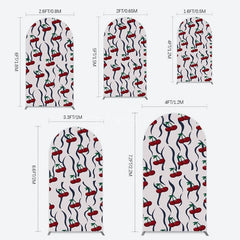 Aperturee - Aperturee Vintage Abstract Red Cherry Birthday Arch Backdrop