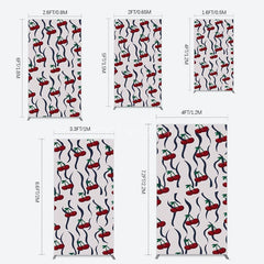 Aperturee - Aperturee Vintage Abstract Red Cherry Birthday Rectangle Backdrop