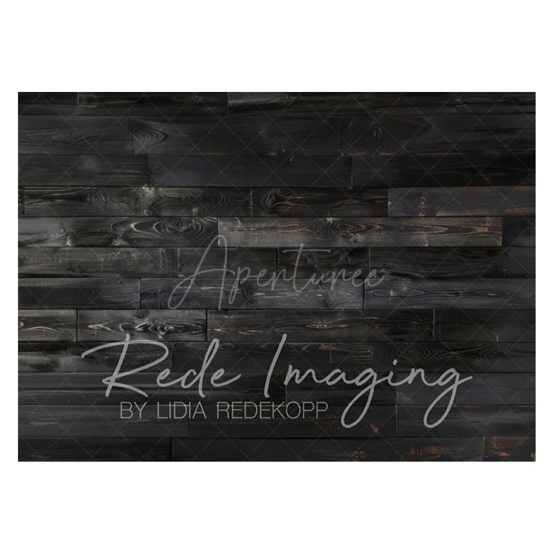 Aperturee - Aperturee Vintage Black Wooden Photography Rubber Floor Mat
