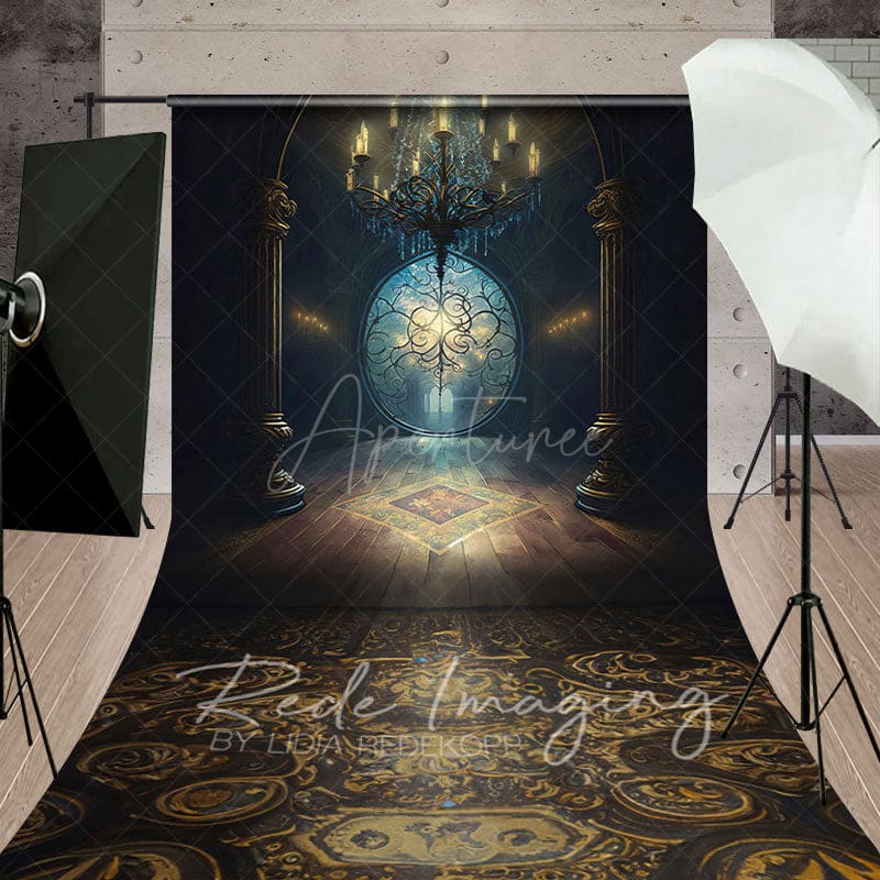 Aperturee - Aperturee Vintage Magic Chandelier Architecture Sweep Backdrop