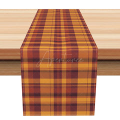 Aperturee - Aperturee Warm and Sweet Winter Plaid Table Runner for Cozy Holiday and Christmas Farmhouse Dining Decor