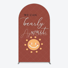 Aperturee - Aperturee We Can Bearly Wait Arch Backdrop Boho Rainbow Baby Shower Decor Teddy Bear Theme Party Supplies for Boy