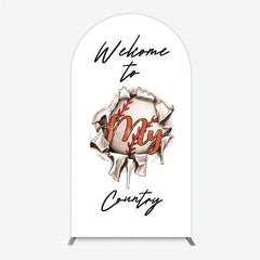 Aperturee - Aperturee Welcome to My Country Baseball Arch Backdrop Sports Theme Breakthrough Design Party Cover