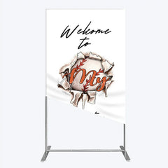 Aperturee - Aperturee Welcome to My Country Baseball Rectangle Backdrop Sports Theme Breakthrough Design Party Cover