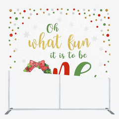 Aperturee - Aperturee What Fun It Is to be One Baby Shower Tension Backdrop