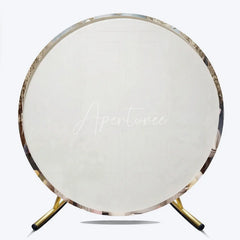 Aperturee - Aperturee White Door Spring Garden Round Backdrop with Pastel Flowers and Easter Bunnies Celebration Decor