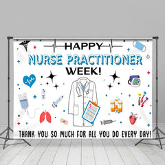 Aperturee - Aperturee White Simple Happy Nurse Practitioner Week Backdrop