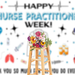 Aperturee - Aperturee White Simple Happy Nurse Practitioner Week Backdrop