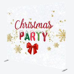Aperturee - Aperturee White Snowflake Christmas Square Arch Fabric Backdrop