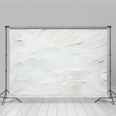 Aperturee - Aperturee White Textured Abstract Fine Art Backdrop Impasto Oil Painting Style Photography Background