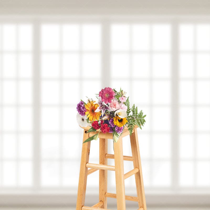 Aperturee - Aperturee White Window Clean Peace Winter Photography Backdrop
