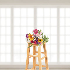 Aperturee - Aperturee White Window Clean Peace Winter Photography Backdrop