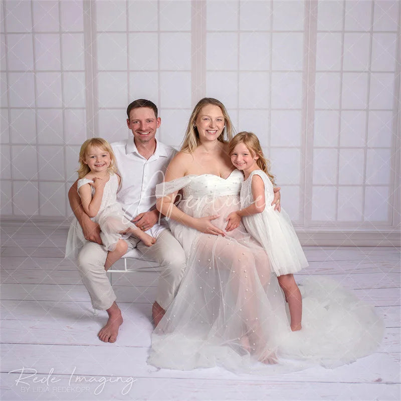 Aperturee - Aperturee White Window Clean Peace Winter Photography Backdrop