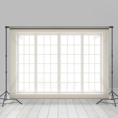 Aperturee - Aperturee White Window Clean Peace Winter Photography Backdrop