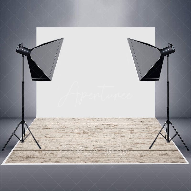 Aperturee - Aperturee White Wood Retro Mottled Rubber Floor Mat For Photo