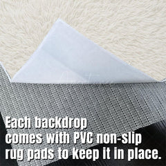 Aperturee - Aperturee White Wool Carpet Fabric Floor Backdrop For Photo